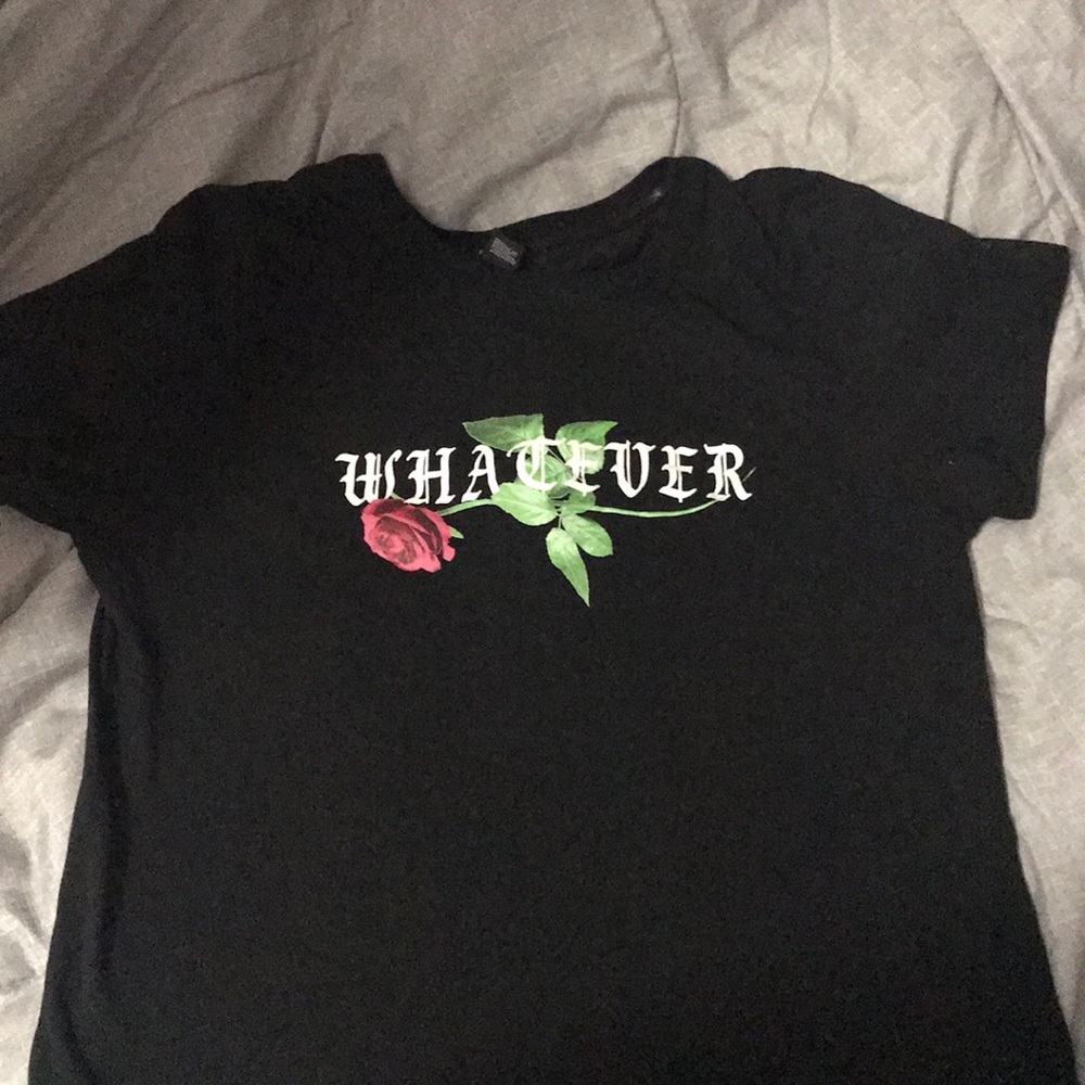 black whatever forever 21 t shirt